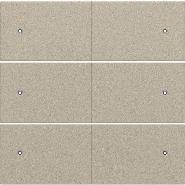 Set de finition Pure Champagne Steel bouton-poussoir 6NO 24V avec Led Niko