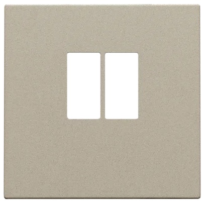 Set de finition prise audio simple pour haut-parleurs Pure Champagne Steel Niko