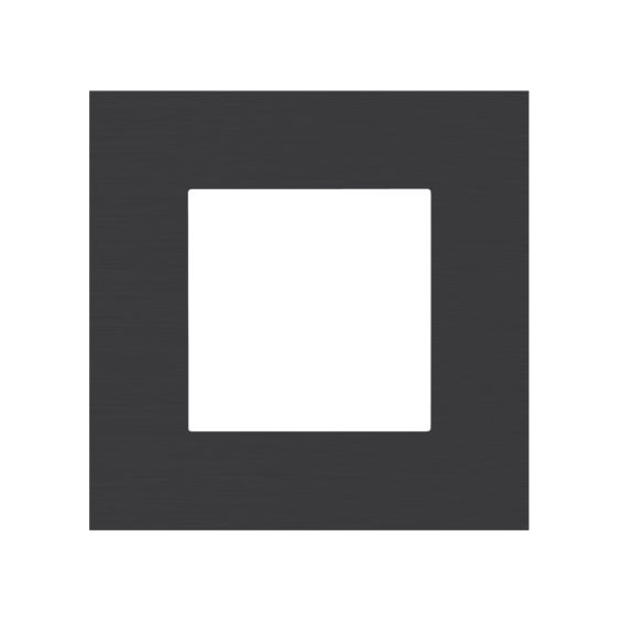 Plaque de recouvrement simple Pure Alu Black brushed Niko 
