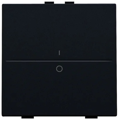 Manette simple 1 et 0 RF & domotique black coated Niko 