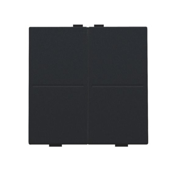 Manette double vierge RF & domotique black coated Niko