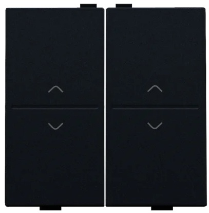 Manette double ''haut'' et ''bas'' RF & domotique black coated Niko