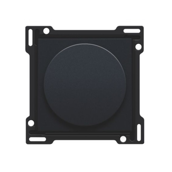 Set de finition variateur à bouton rotatif black coated Niko