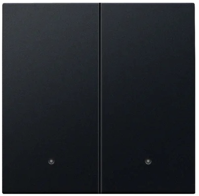 Set de finition avec lentille pour interrupteur intelligent double black coated Niko
