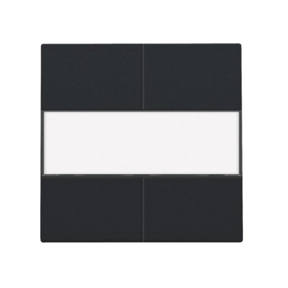 Set de finition black coated bouton-poussoir 4NO 24V avec étiquette Niko