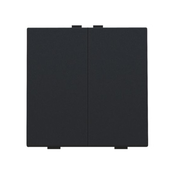 Commande d'éclairage double avec touches black coated Home Control® Niko