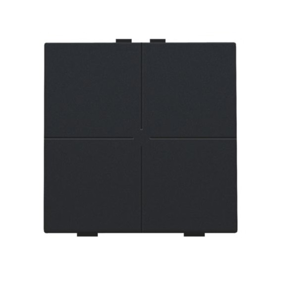 Commande d'éclairage quadruple avec touches black coated Home Control® Niko
