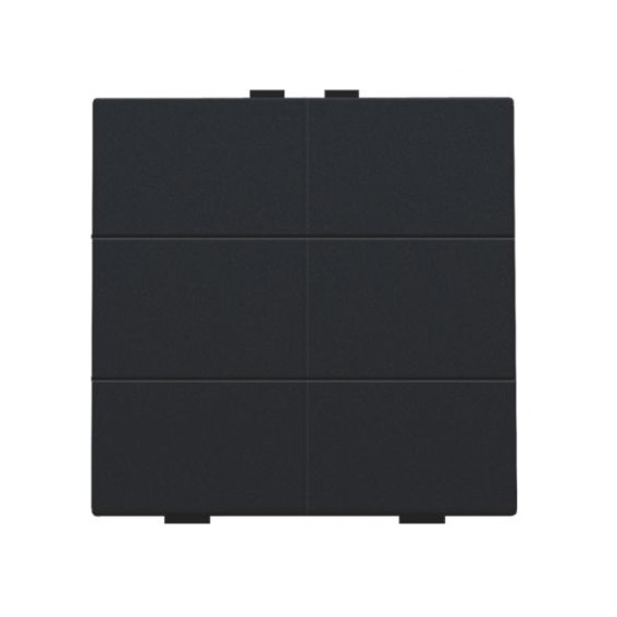 Commande d'éclairage sextuple avec touches black coated Home Control® Niko