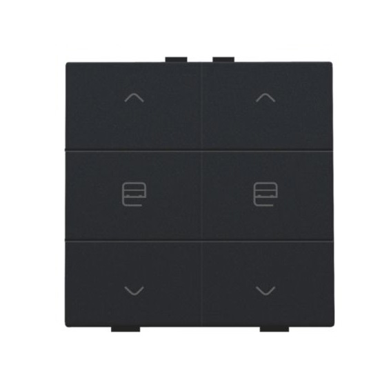 Commande de moteur double avec touches black coated Home Control® Niko