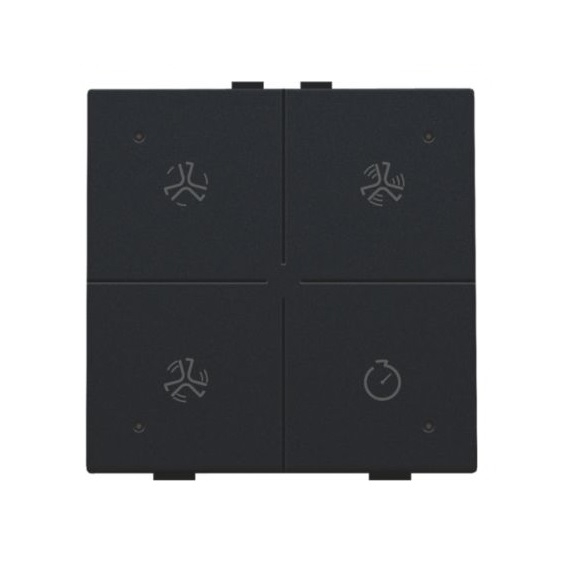 Commande de ventilation avec Led touches black coated Home Control® Niko