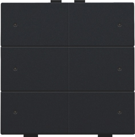 Commande d'éclairage sextuple avec Led et capteurs de confort touches Intense Black coated Home Control® Niko