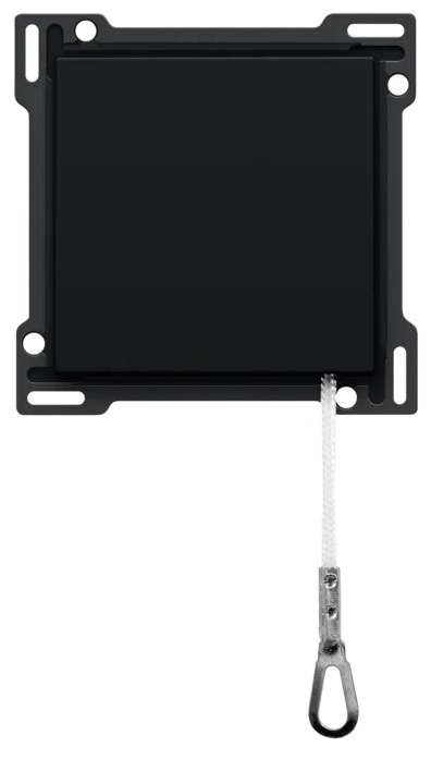 Set de finition bouton-poussoir à tirage black coated Niko