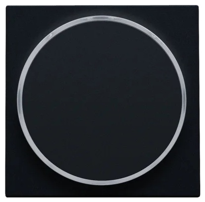 Set de finition vierge bouton-poussoir LED ambre black coated Niko