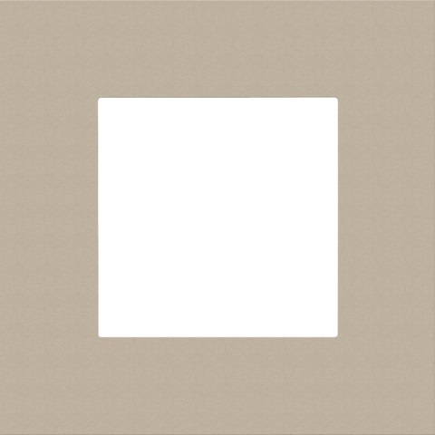 Plaque de recouvrement simple Pure Steel Champagne Coated Niko 