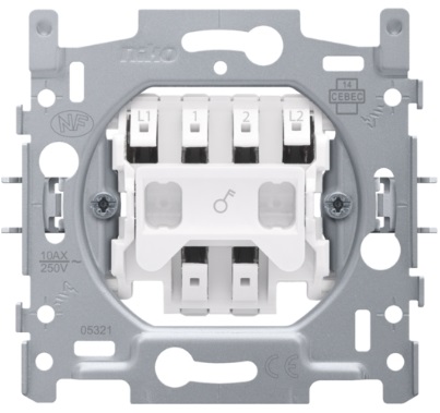 Socle interrupteur bipolaire 10A bornes automatiques Niko