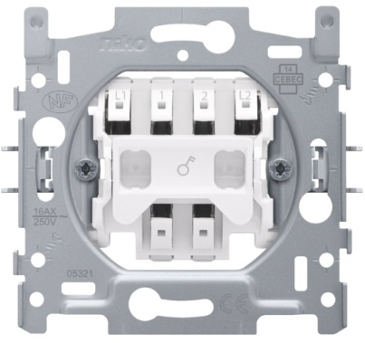 Socle interrupteur bipolaire 16A bornes automatiques Niko