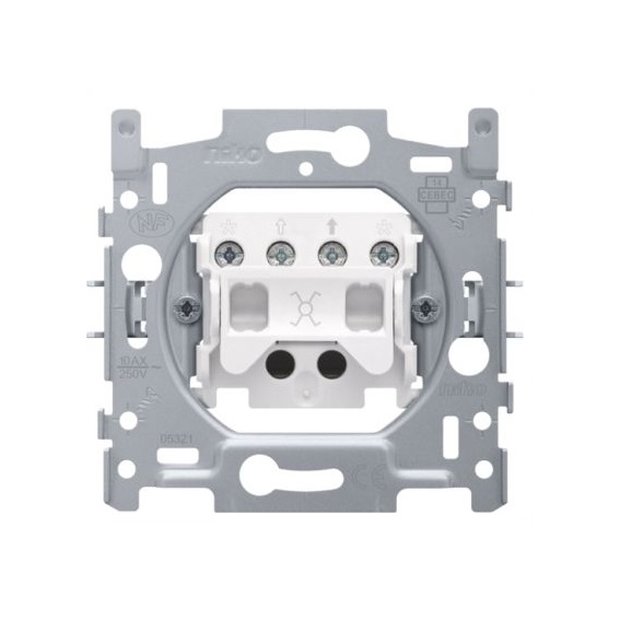 Socle interrupteur inverseur 10A bornes à vis Niko