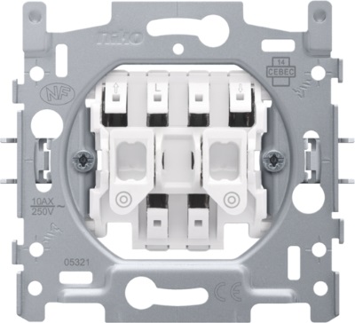Socle bouton-poussoir double commandes électroniques pour volets roulants bornes automatiques Niko