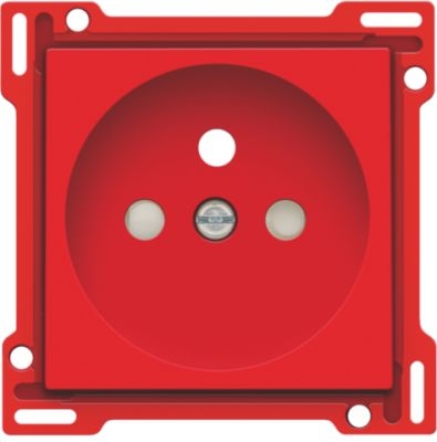 Set de finition prise avec terre 28.5mm (standard) rouge Niko