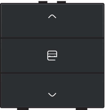 Commande de moteur simple avec touche Pure Bakelite Piano Black Home Control® Niko
