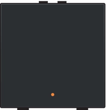 Commande d'éclairage simple avec Led et touche Pure Piano Black coated Home Control® Niko