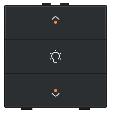 Commande variateur d'éclairage simple avec Led et touches Pure Bakelite Piano Black Home Control® Niko