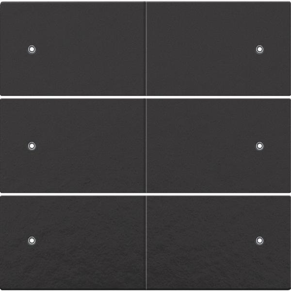 Set de finition Pure Piano Black coated bouton-poussoir 6NO 24V avec Led Niko