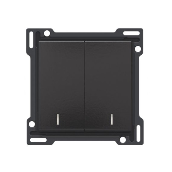 Manette double + voyant Pure Bakelite Piano Black Niko