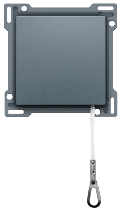 Set de finition interrupteur à tirage Pure alu grey coated Niko