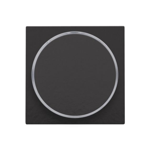 Set de finition vierge bouton-poussoir LED ambre Pure Bakelite Piano Black Niko