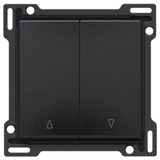 Set de finition bouton-poussoir volets à verrouillage électrique Pure Bakelite Piano Black Niko