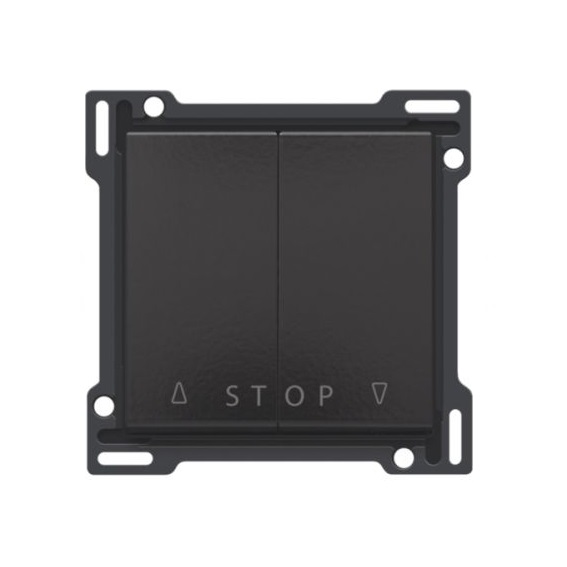 Set de finition bouton-poussoir volets à commandes électroniques Pure Bakelite Piano Black Niko