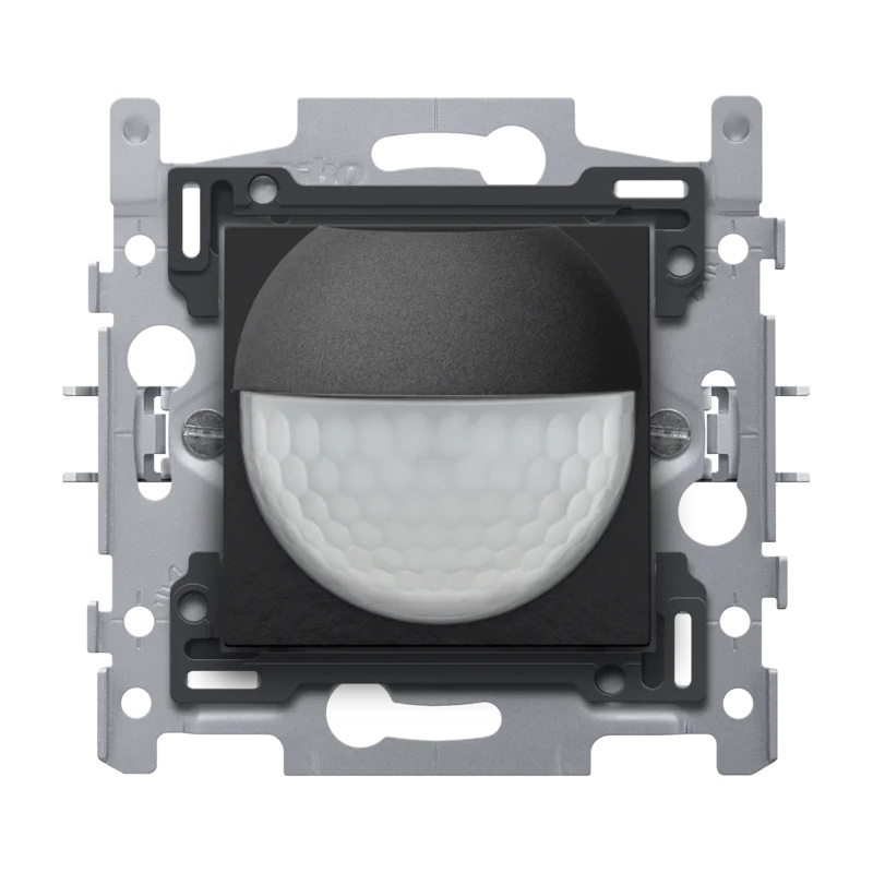 Détecteur de mouvement intérieur 180° avec contact de commutation 10A/230V 8m Pure Bakelite Piano Black Niko