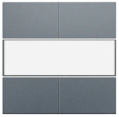 Set de finition Pure alu grey coated bouton-poussoir 4NO 24V avec étiquette Niko