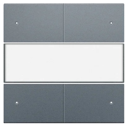 Set de finition Pure alu grey coated bouton-poussoir 4NO 24V avec étiquette et Led Niko