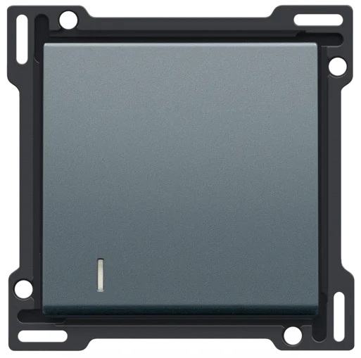 Manette simple + voyant Pure alu grey coated Niko