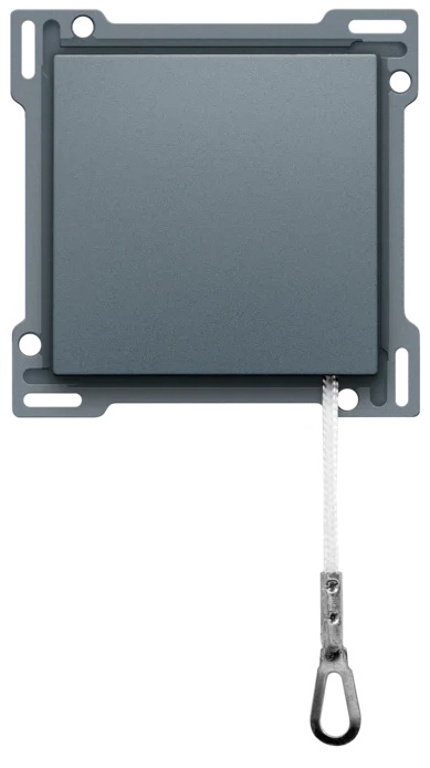 Set de finition bouton-poussoir à tirage Pure alu grey coated Niko