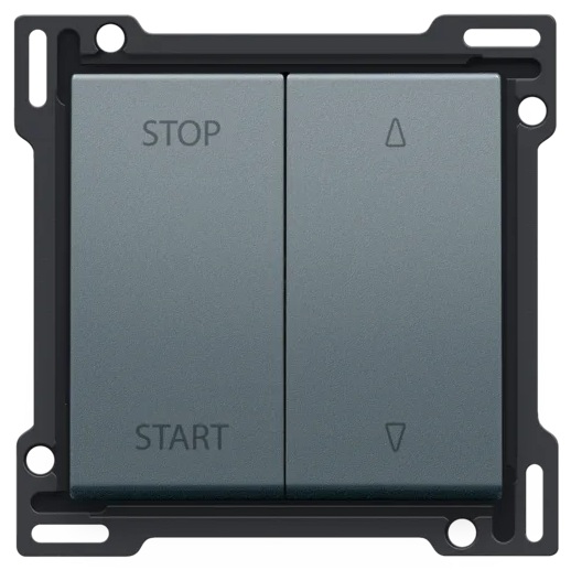 Set de finition interrupteur volets Pure alu grey coated Niko