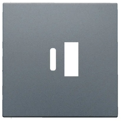 Set de finition prise double USB-A et USB-C Pure alu grey coated Niko
