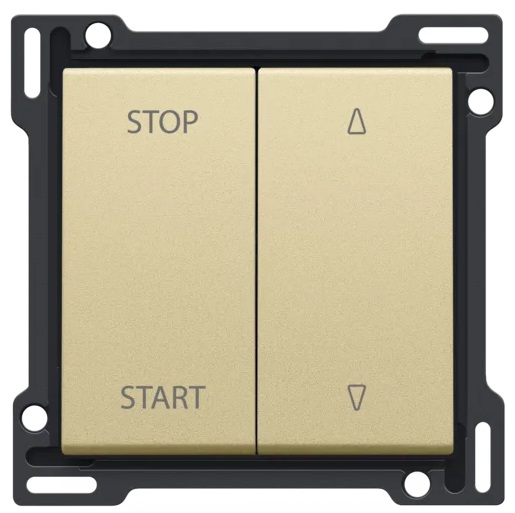 Set de finition interrupteur volets Pure gold coated Niko