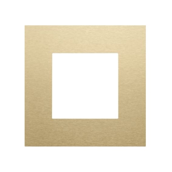 Plaque de recouvrement simple Pure alu gold brushed Niko