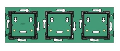 Platine murale triple horizontale entraxe 71mm sans unité de raccordement Home Control® Niko