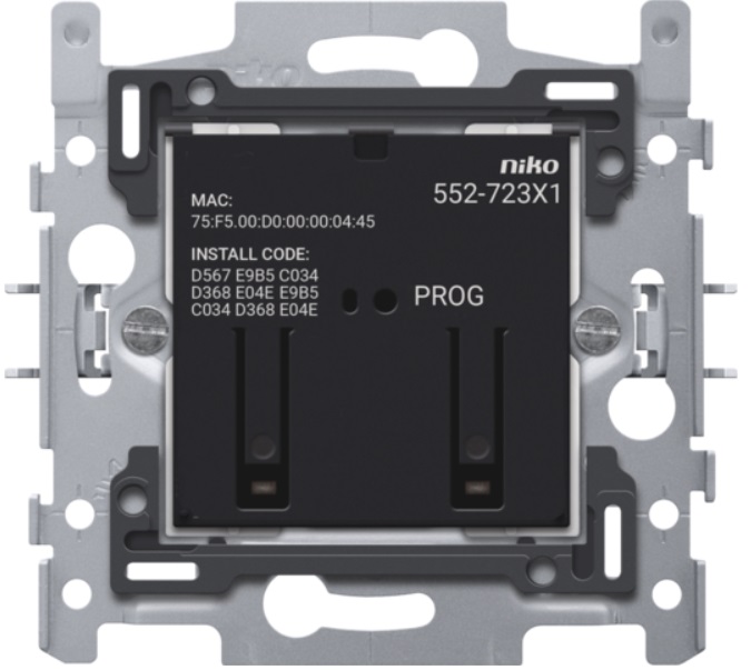 Socle commande de moteur connectée 2 x 3A à griffes Zigbee® et Home Control® Niko