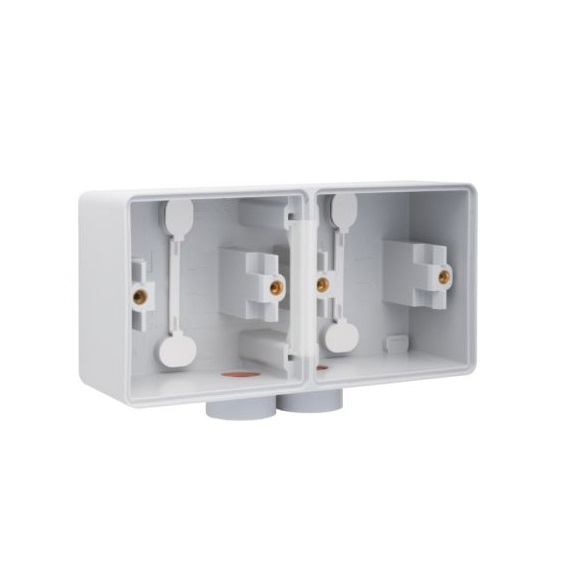 Boîtier double horizontal 1x2 entrées M20 New Hydro gris Niko