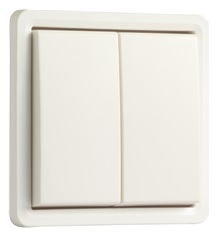 Interrupteur double unipolaire 10A bornes automatiques New Hydro blanc Niko