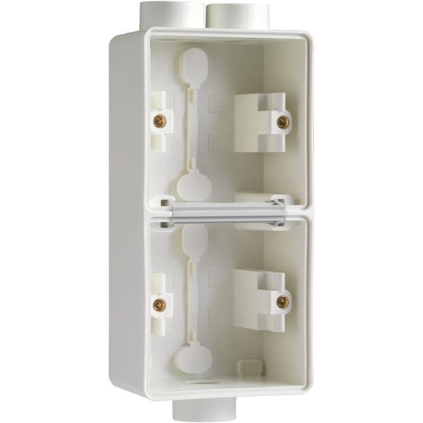 Boîtier double vertical 1+2 entrées M20 New Hydro blanc Niko