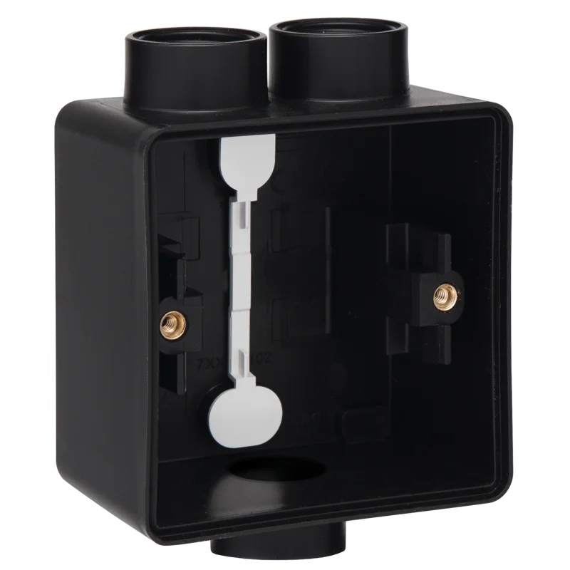 Boîtier simple 1+2 entrées M20 New Hydro noir Niko