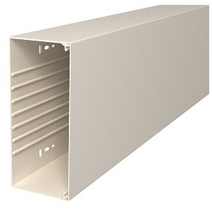 Goulotte blanche RAL9001 avec couvercle 230x100mm WDK Obo (au mètre)