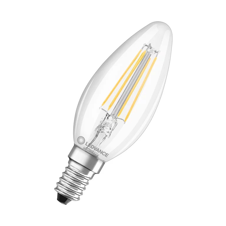 Lampe Led flamme non dimmable Parathom Classic B claire filament Ø35/4W/2700K/230V/E14/15000h/470lm blanc chaud Ledvance® Osram