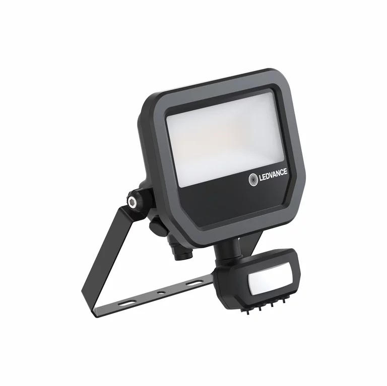 Projecteur LED noir multipuissances avec détecteur 17W-11W/75000h/2400-1600Lm blanc froid 4000K Floodlight 10 Ledvance® Osram